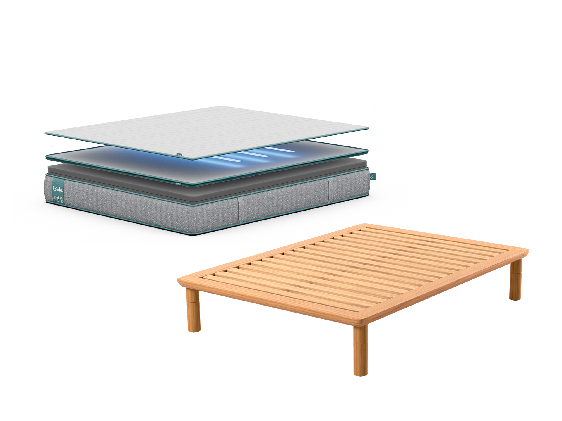 コアラマットレスプラス PolarBands®+ ミライカスタムベッドフレーム