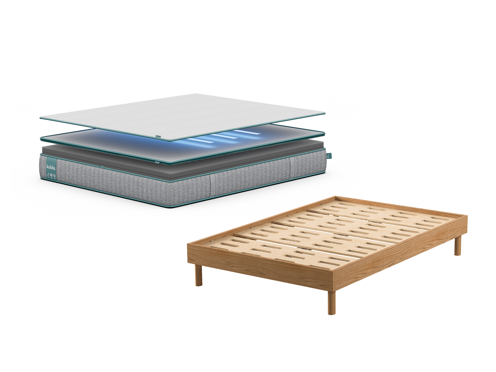 コアラマットレスプラス PLUS PolarBands® & コアラアーバンベッドフレーム セット