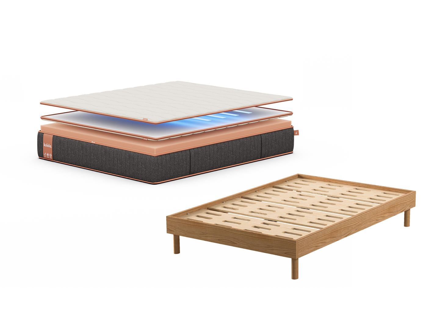 コアラマットレスシュプリーム SUPREME PolarBands® & コアラアーバンベッドフレーム セット