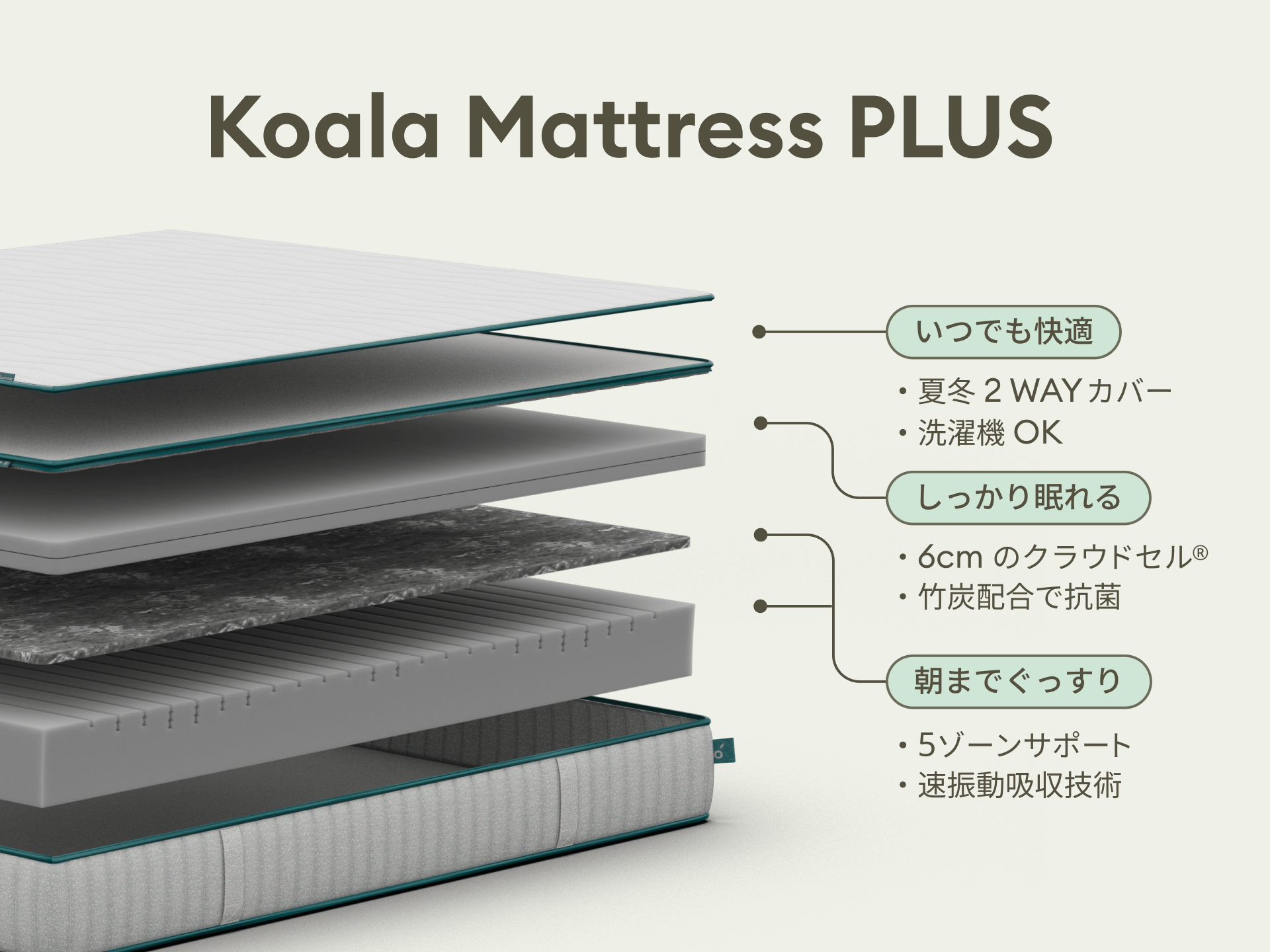 コアラマットレスプラス PLUS｜自分好みに調整できる高機能モデル