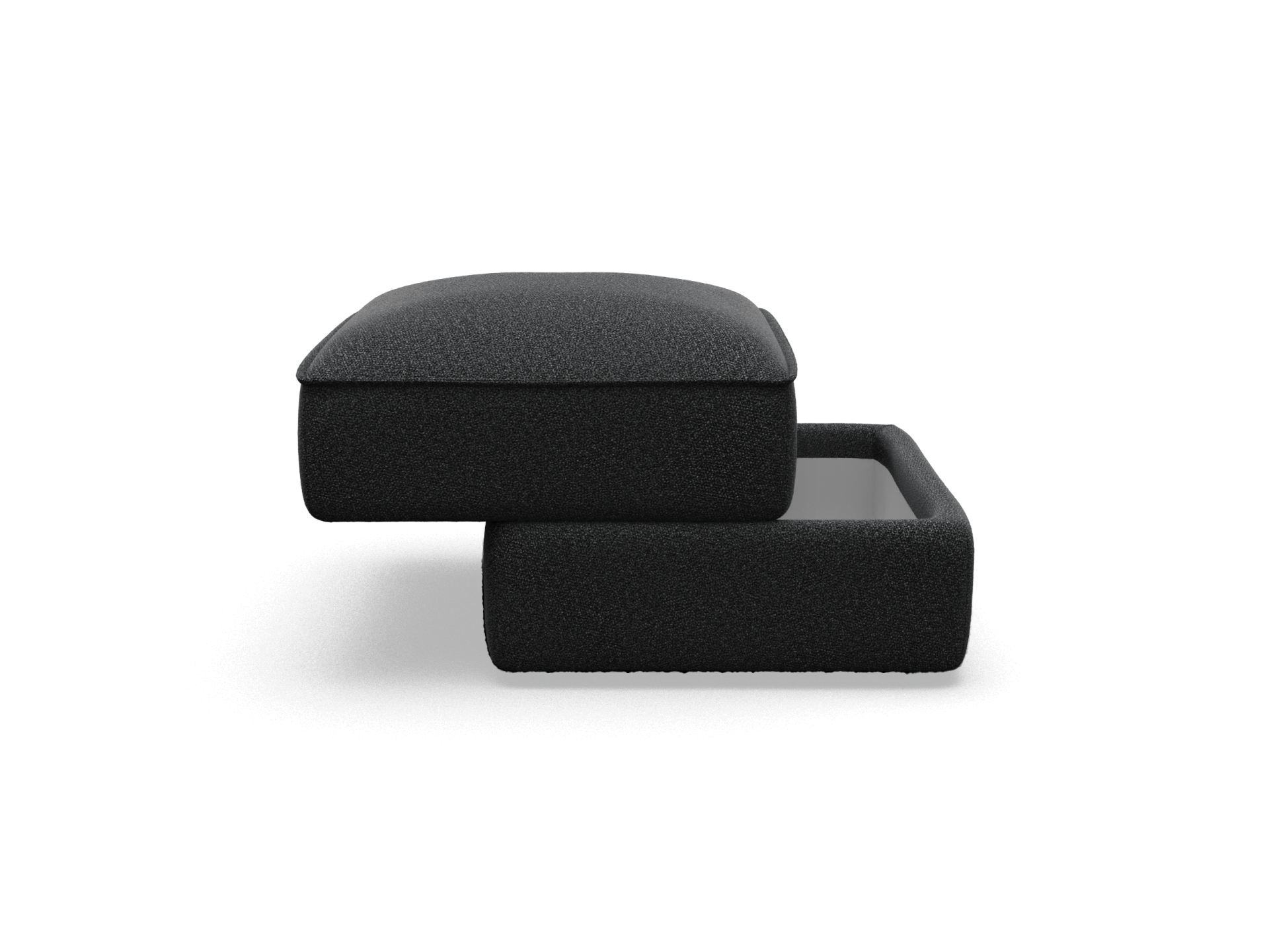 オットマン（コアラソファーベッド CUSHY） - チャコールグレー (クラシック ライン)