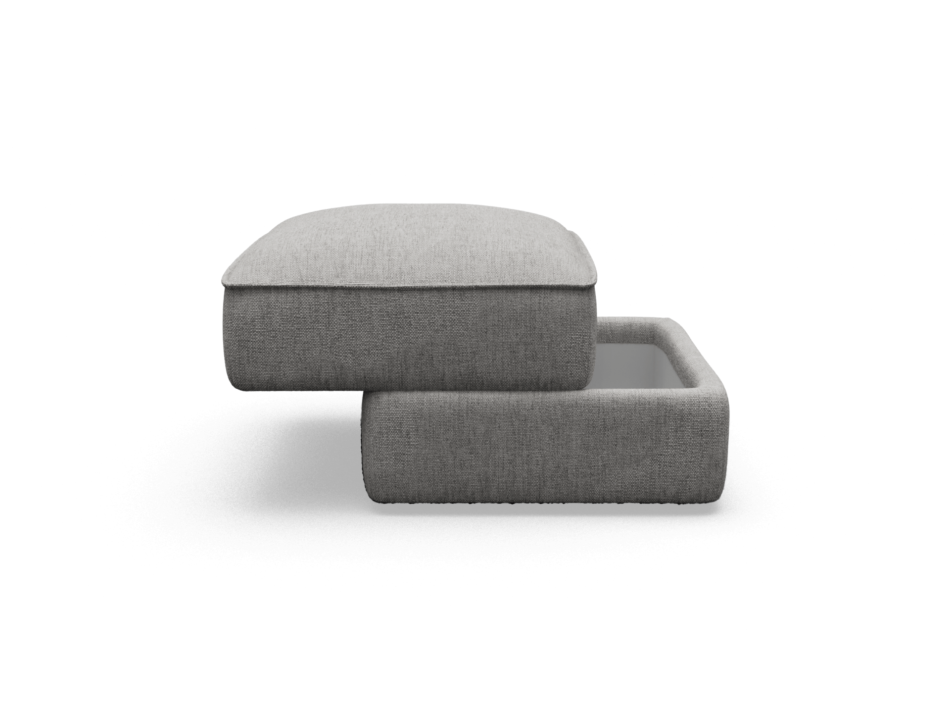 オットマン（コアラソファーベッド CUSHY） - ムーンライトシルバー (プレミアム ライン)