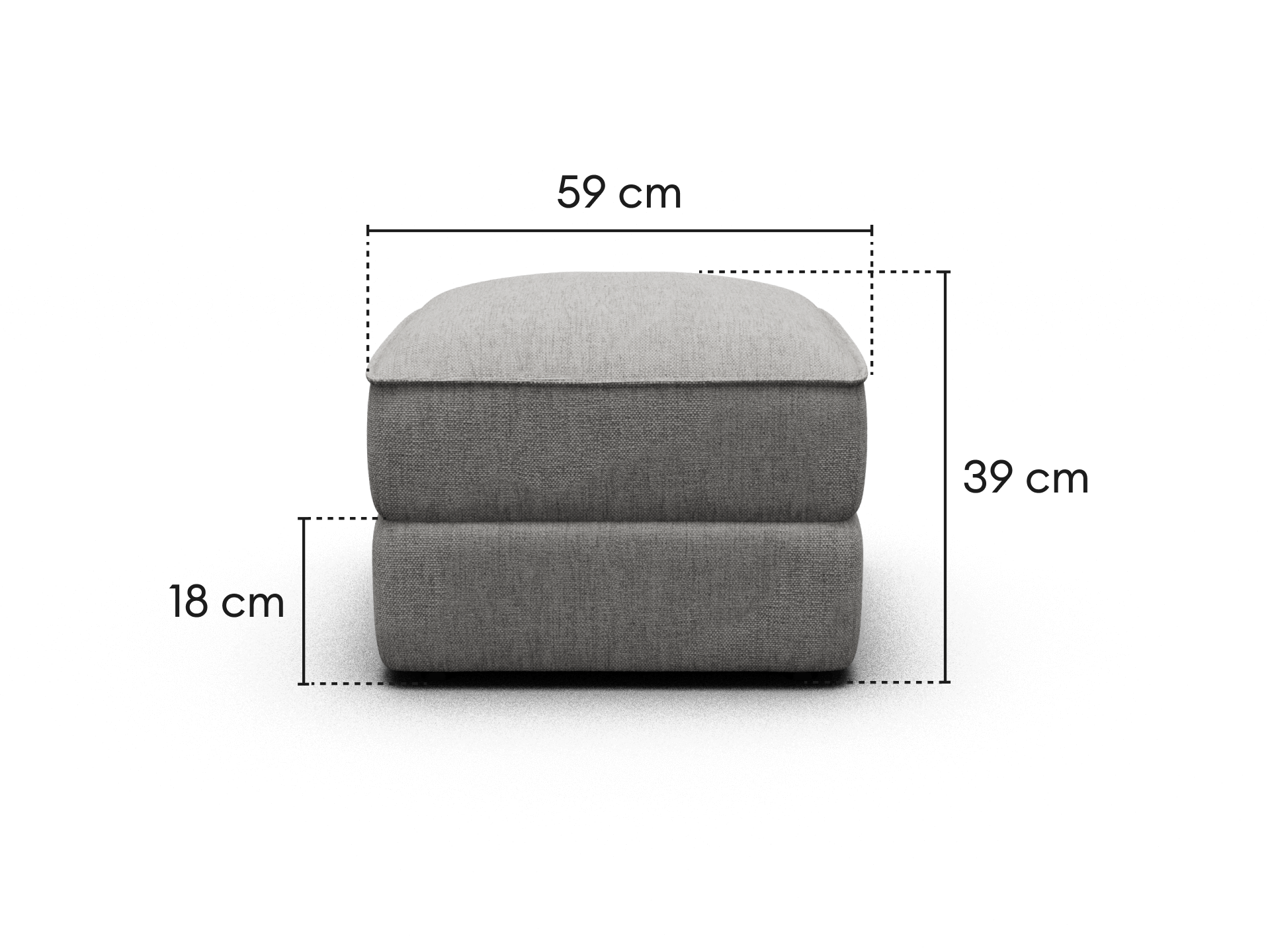 オットマン（コアラソファーベッド CUSHY） - ムーンライトシルバー (プレミアム ライン)